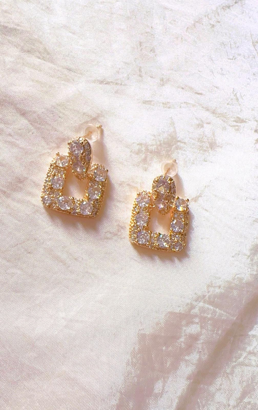 Zircon Square Earrings - Timeless Elegance with a Modern Edge