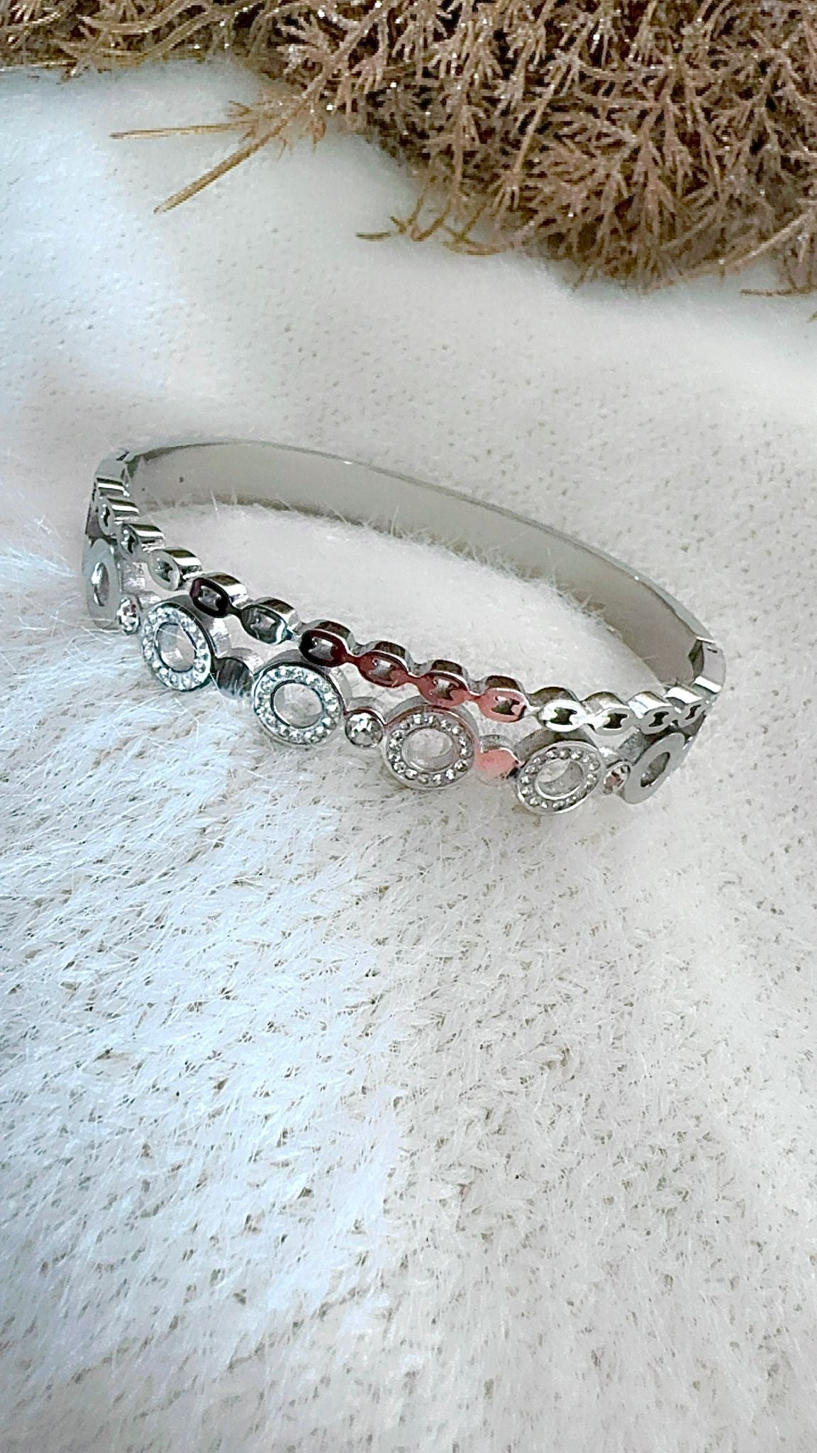Double Layered Silver Bangle