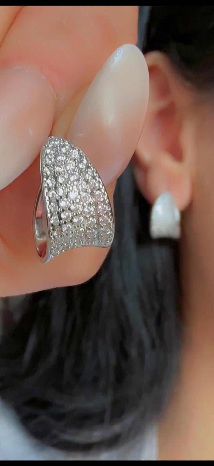 Elegant Zircon Huggie Earrings