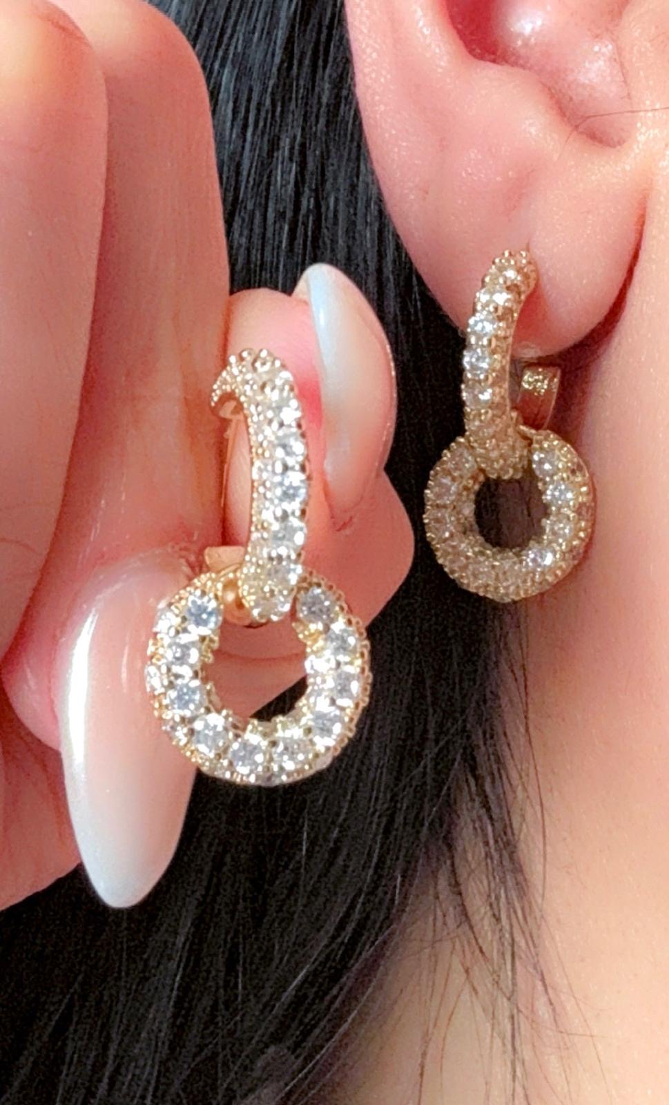 Zircon Circle Earrings - Effortless Elegance