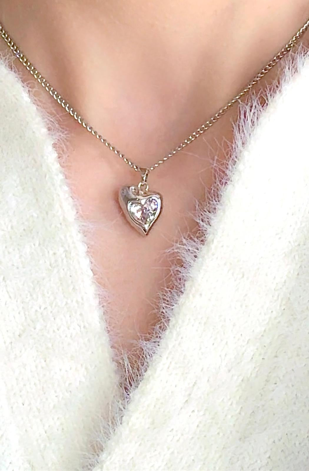 Chunky Heart Necklace: Bold Elegance with a Touch of Love