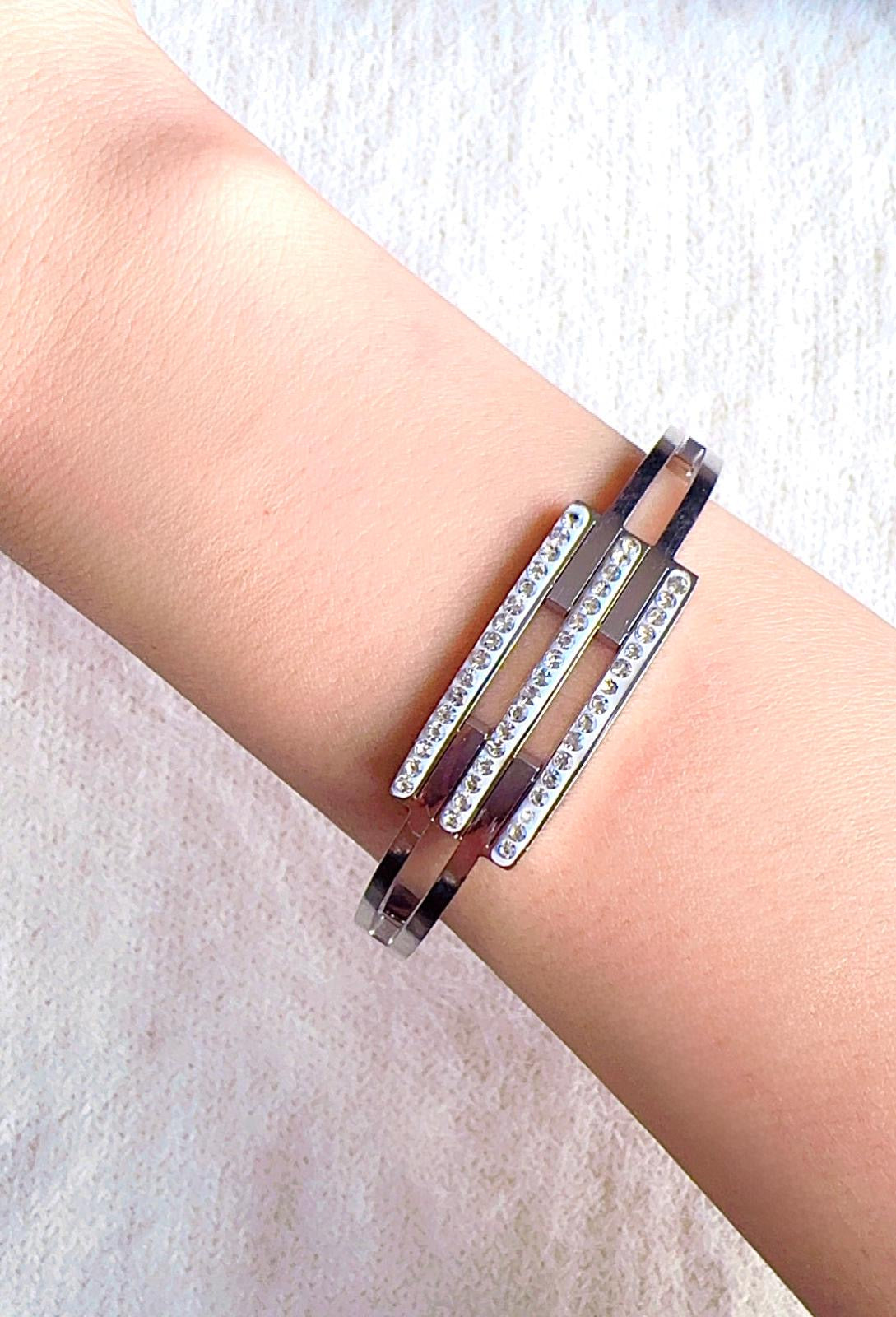 Triple Layered Zircon Bangle