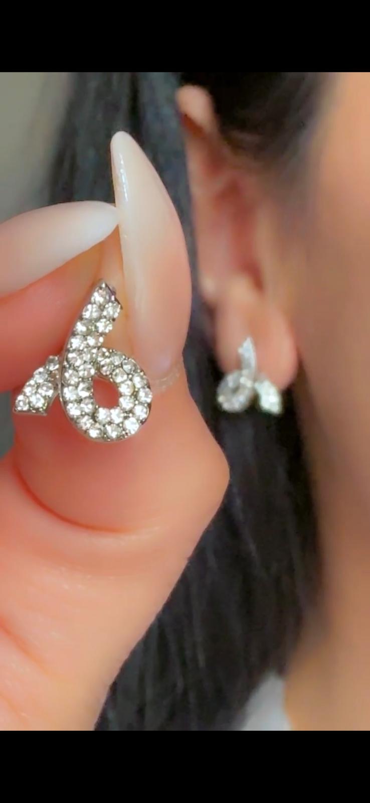 Zircon Knot Earrings - Timeless Elegance