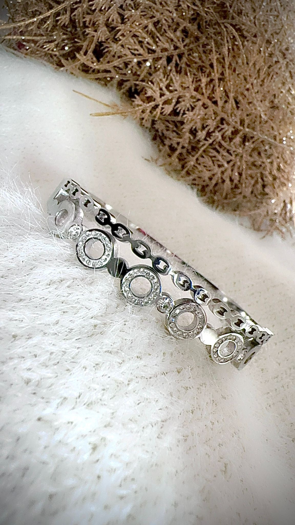 Double Layered Silver Bangle