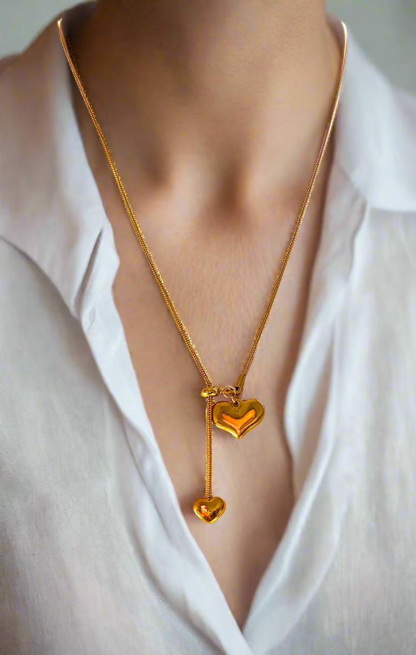 golden heart necklace