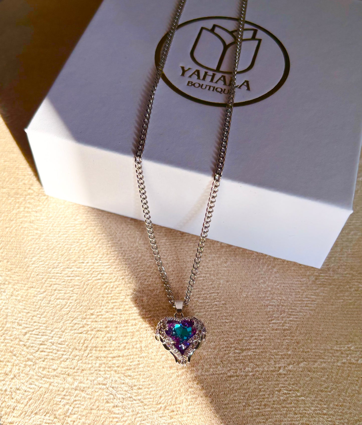 Amethyst heart Necklace - A Symbol of Love & Elegance