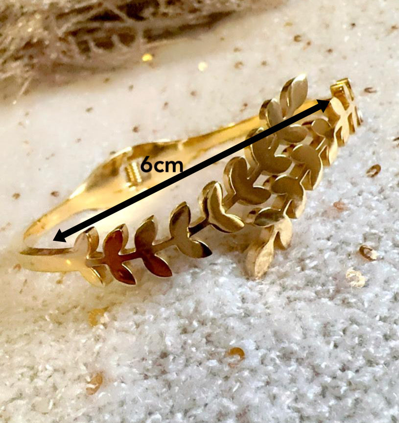Olive Leaf Bangle - Timeless Elegance Inspired by Nature