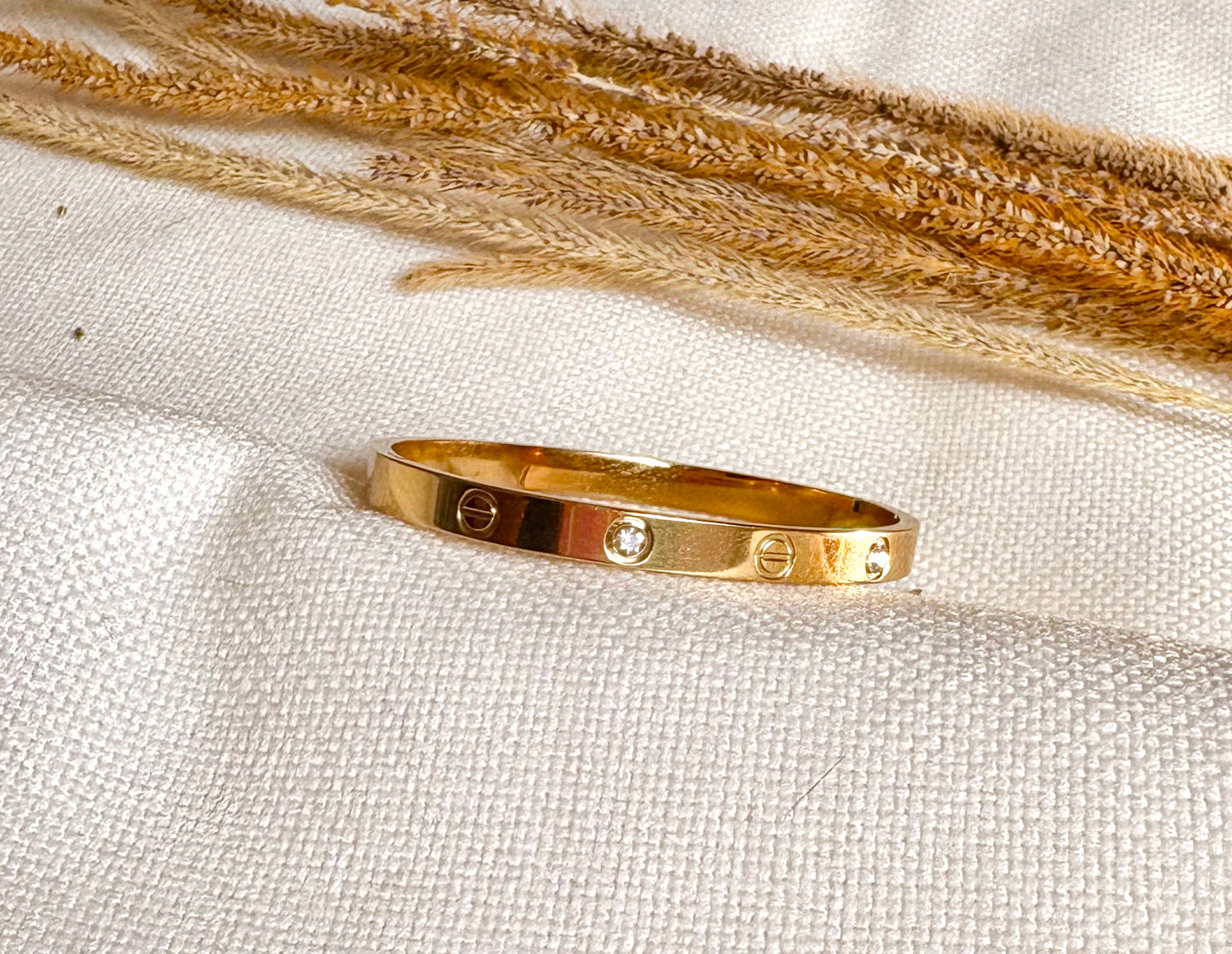 The Screw and cubic zircon Bangle - Elegant Radiance, Timeless Appeal