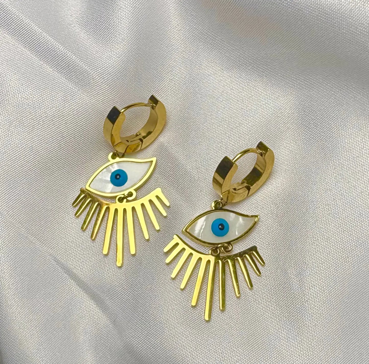Gold Evil eye Earrings