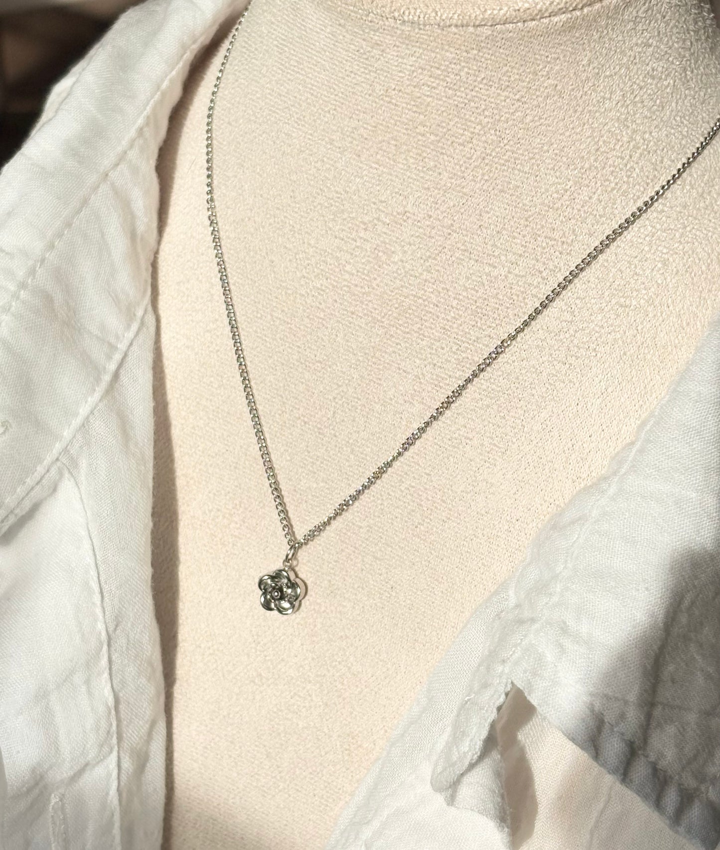 Rose Pendant Necklace (Gold & Silver)– Stainless Steel, Non-Tarnish