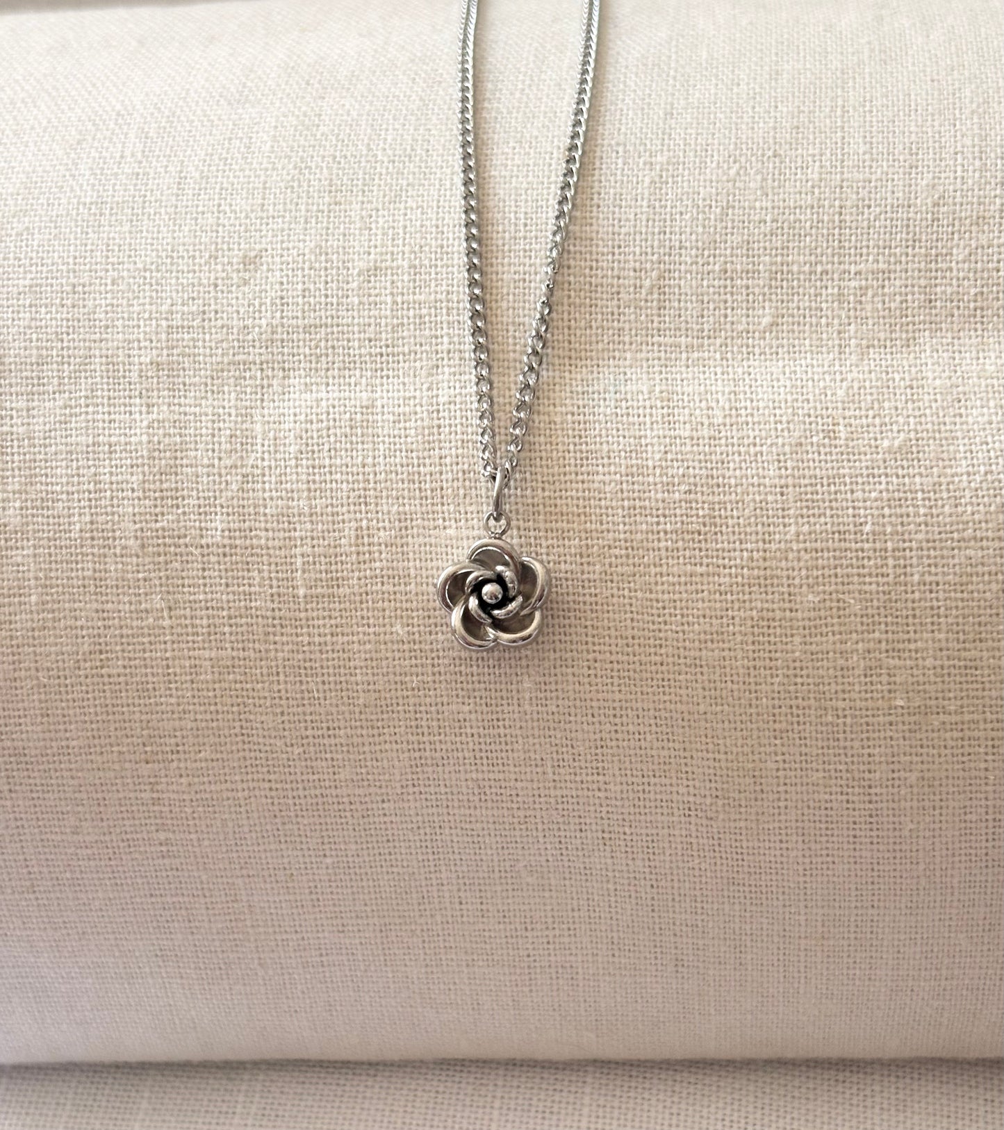 Rose Pendant Necklace (Gold & Silver)– Stainless Steel, Non-Tarnish