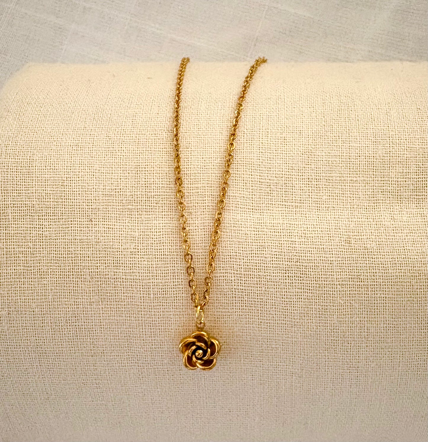 Rose Pendant Necklace (Gold & Silver)– Stainless Steel, Non-Tarnish