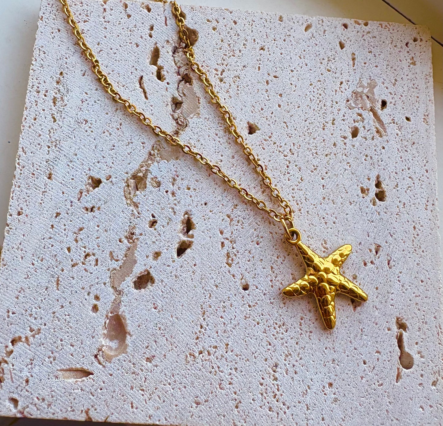 Starfish Pendant Necklace – Gold & Silver, Non-Tarnish Stainless Steel