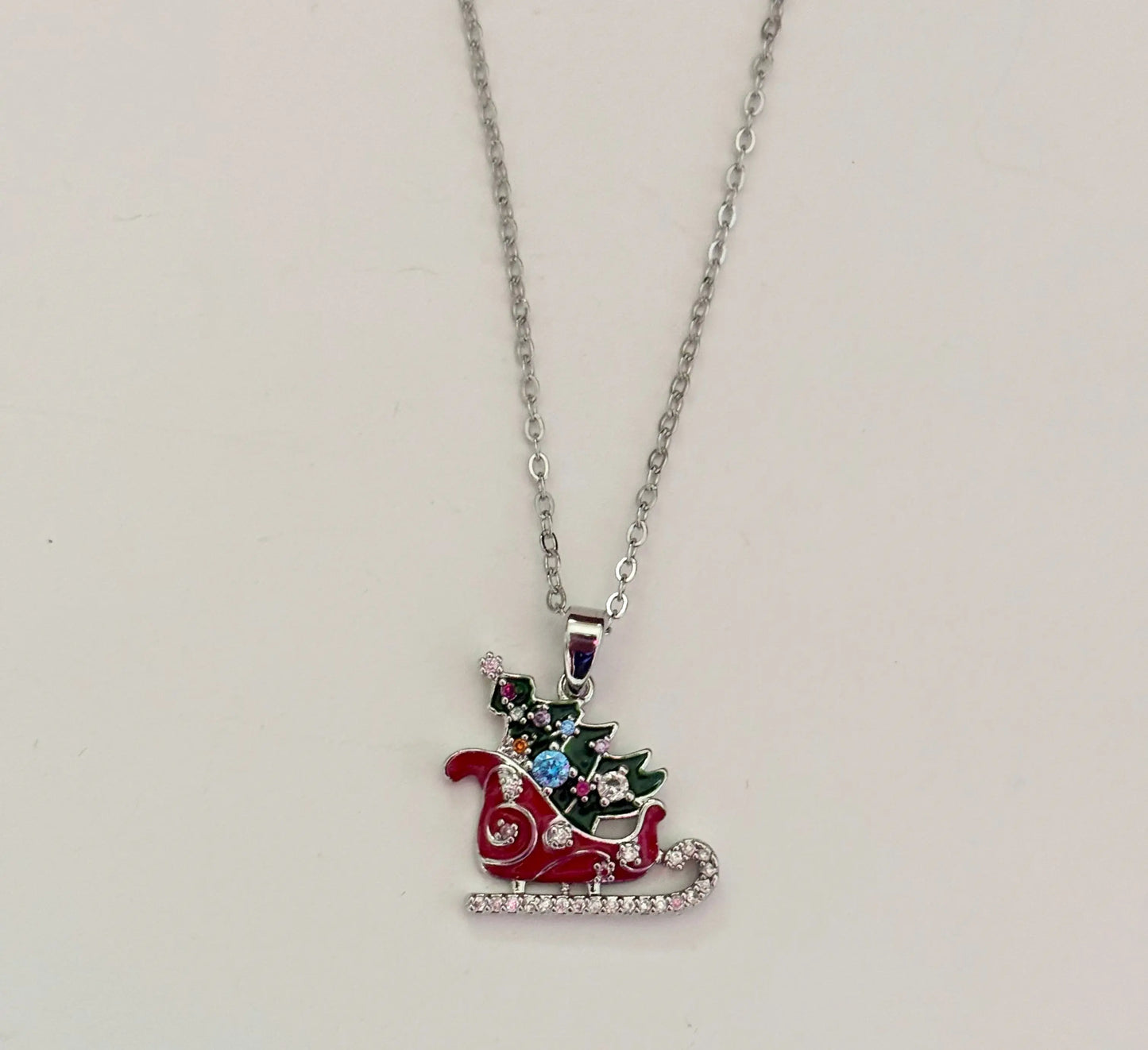 Christmas Sleigh Pendant- Stainless steel