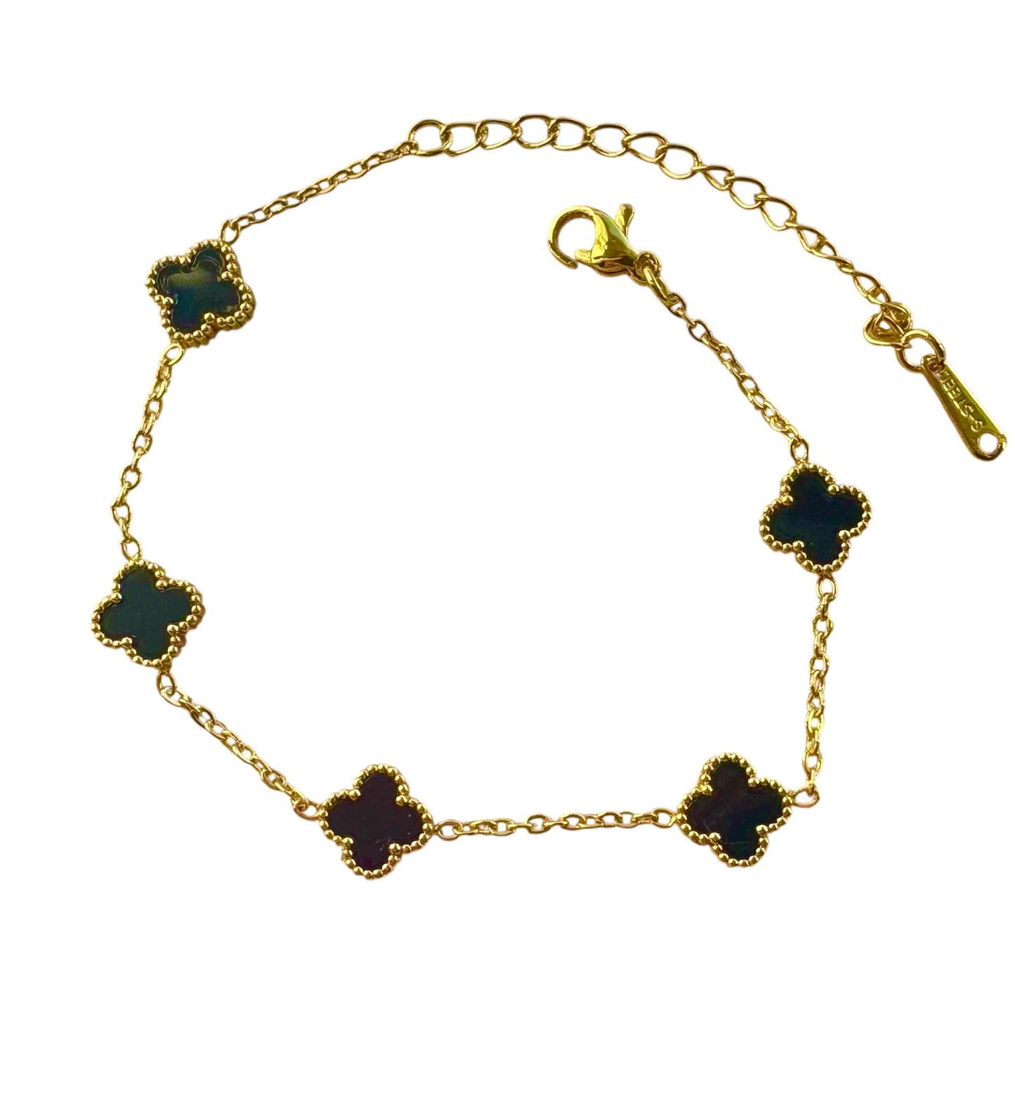Black Clover Gold Bracelet – 18K Gold Plated, Non-Tarnish