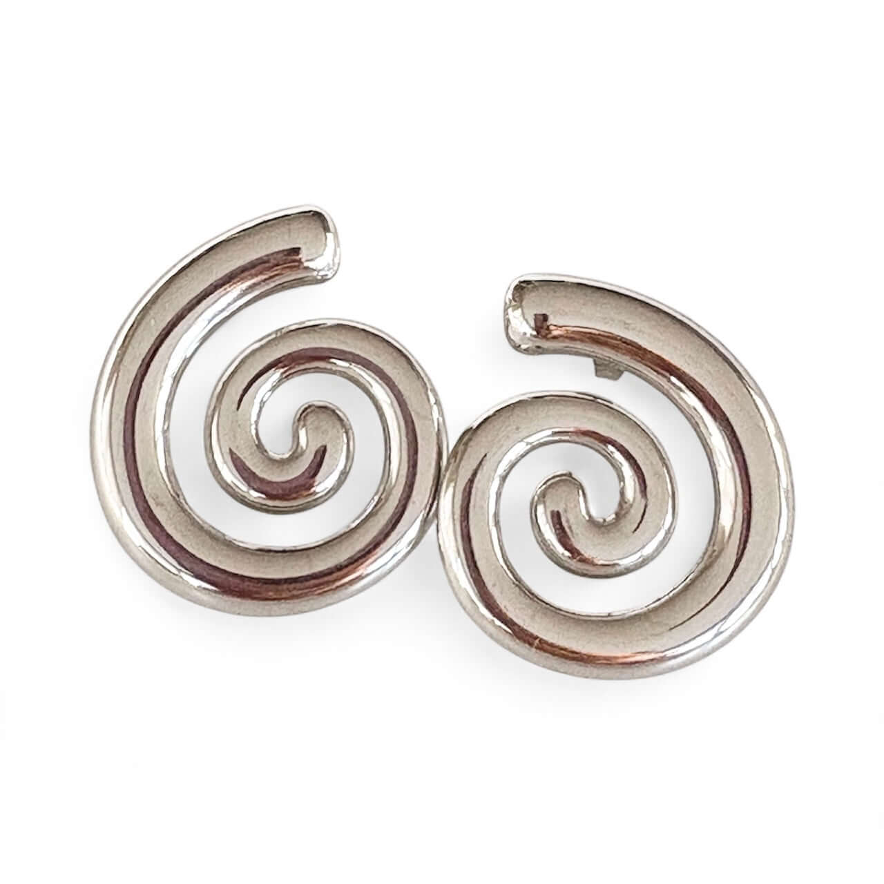 Bold Spiral Stud Earrings- 18K Gold Plated Non-Tarnish Stainless Steel