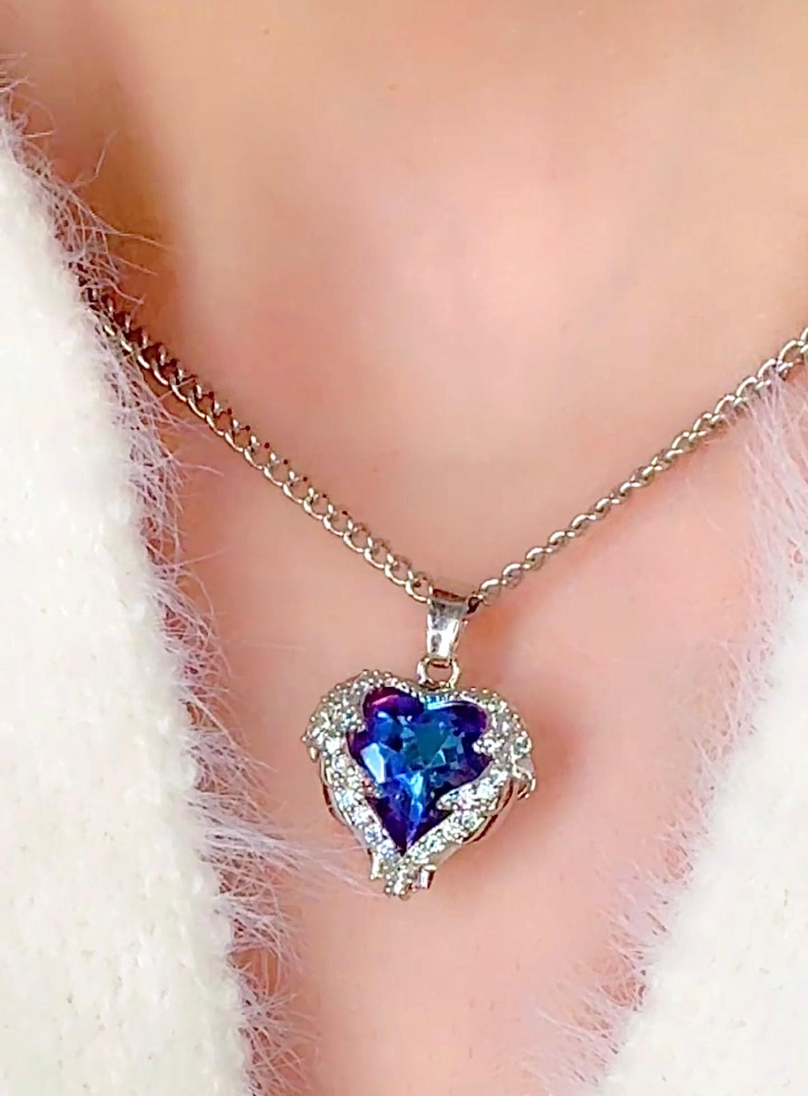 Amethyst heart Necklace - A Symbol of Love & Elegance