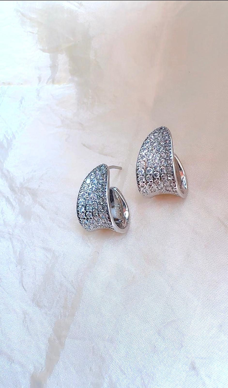 Elegant Zircon Huggie Earrings
