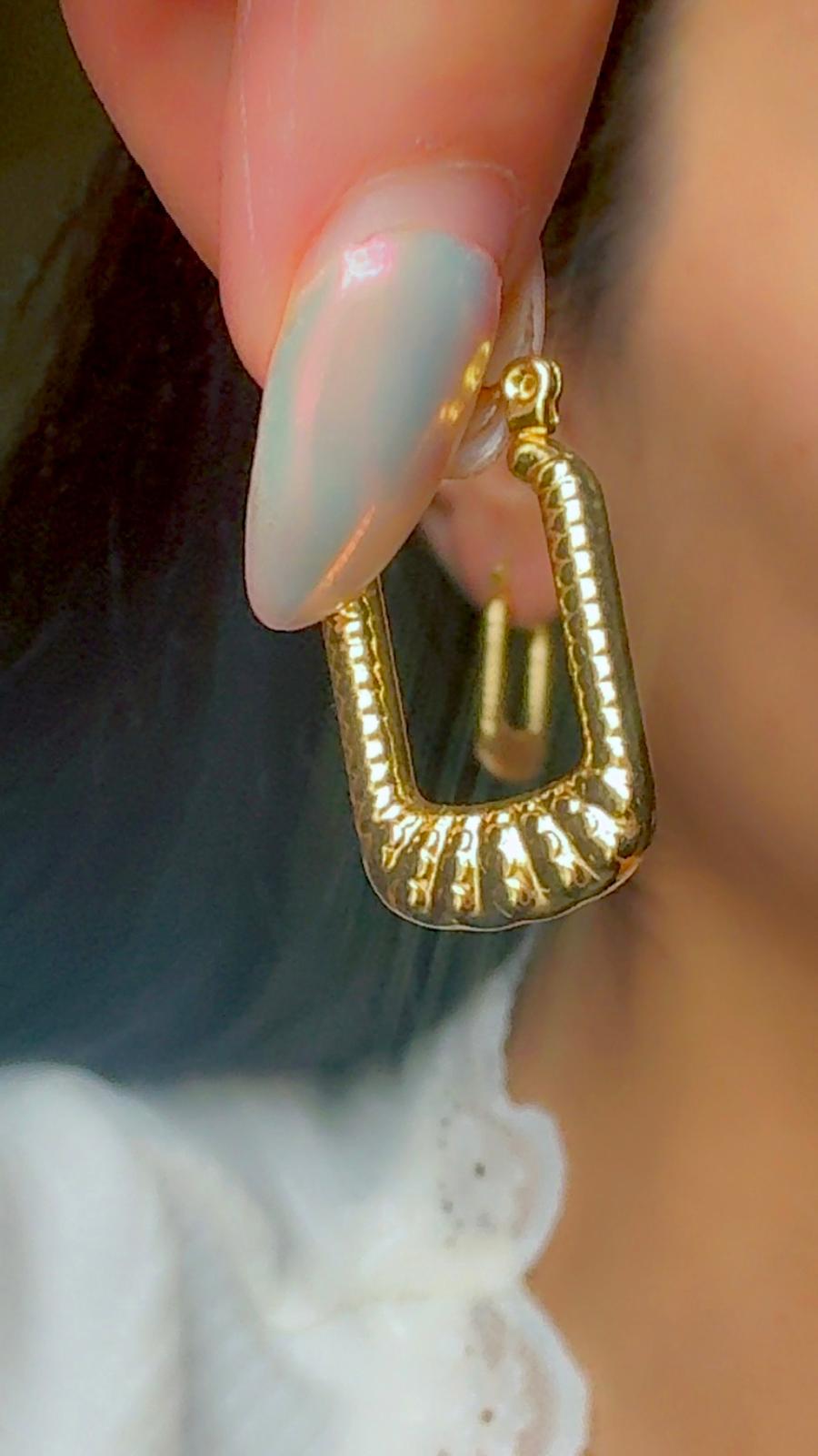 Bold gold hoop earrings – hypoallergenic stainless steel jewelry