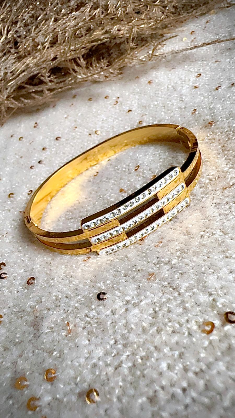 Triple Layered Zircon Bangle