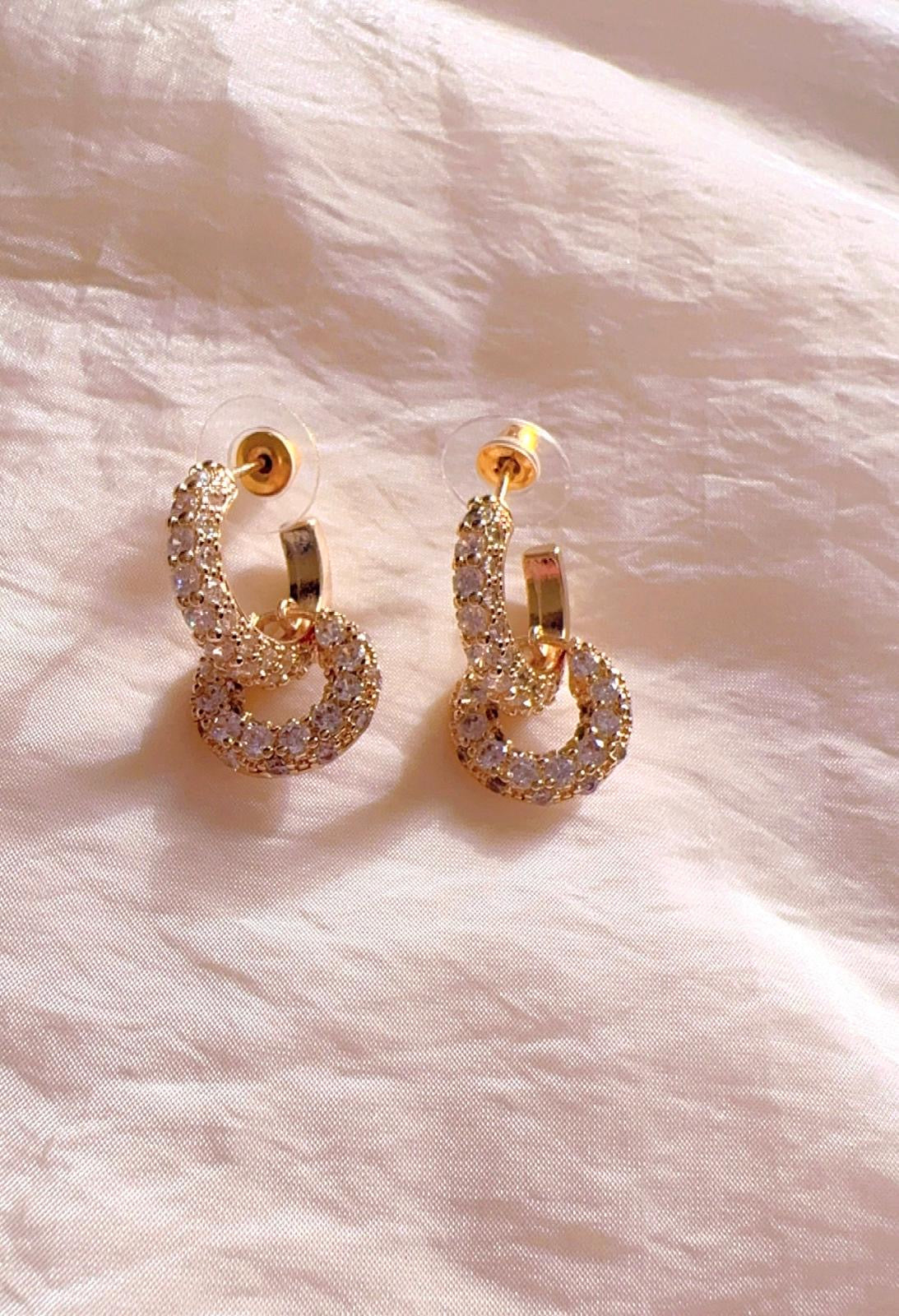 Zircon Circle Earrings - Effortless Elegance