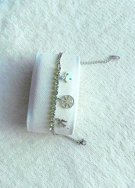 Tennis with charms bracelet 
