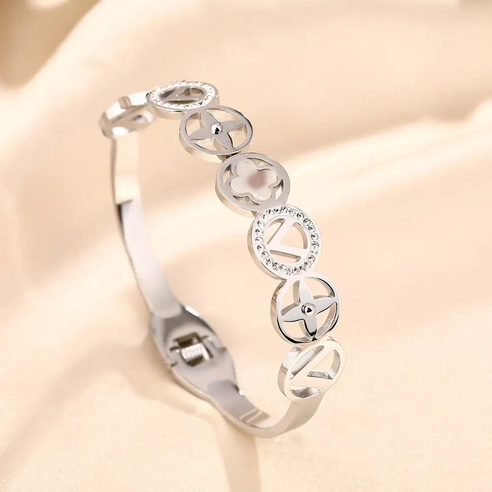 Charm Bangle Bracelet | Waterproof Stainless Steel Yahala Boutique