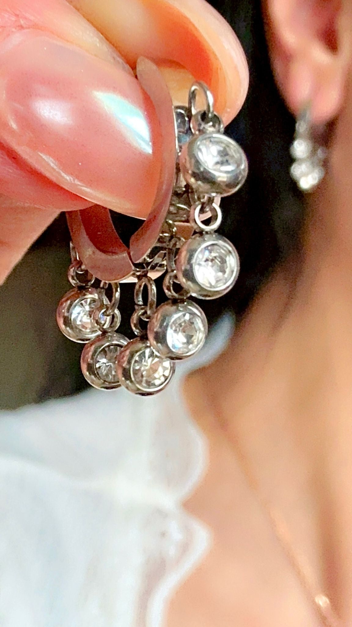 Zircon Hoops ~ Earrings