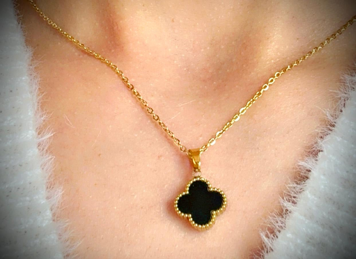 DOUBLE SIDED CLOVER ~ Necklace