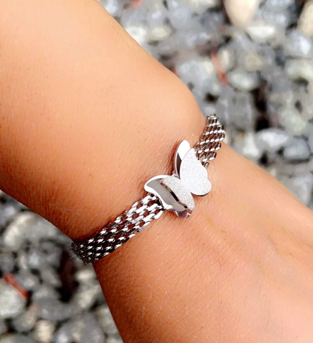 butterfly bracelet - cartier bracelet -butterfly on cartier bracelet