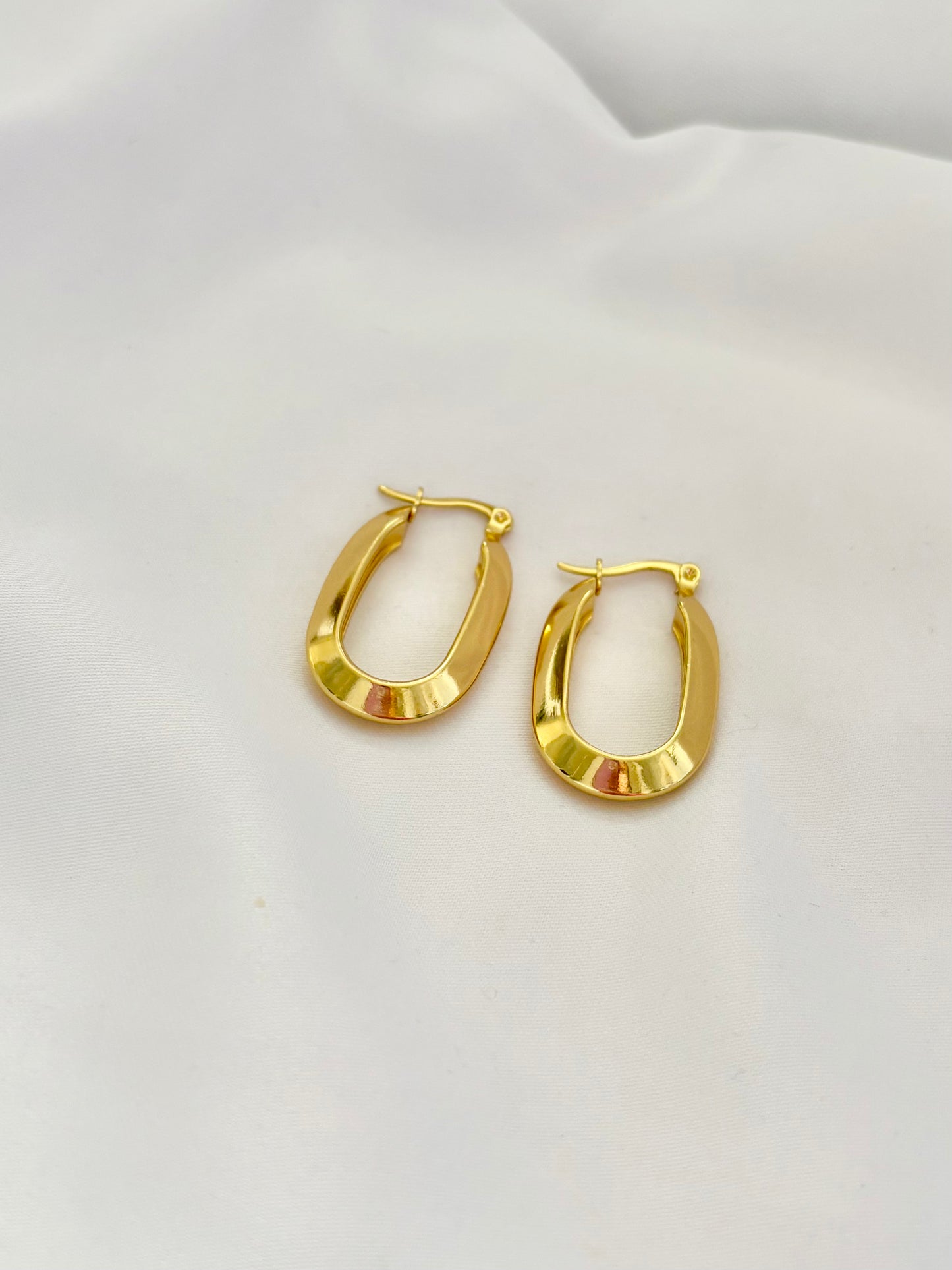 Gold hoop earrings -non tarnish