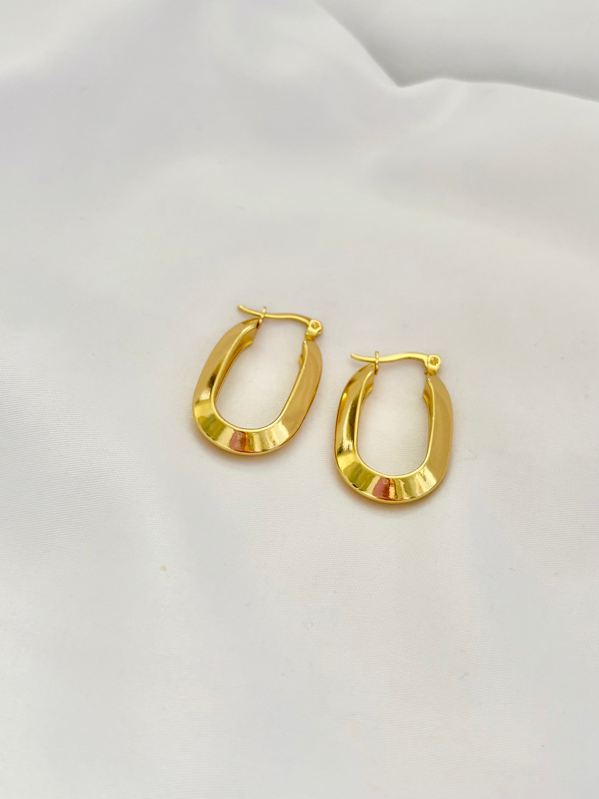 Gold hoop earrings -non tarnish