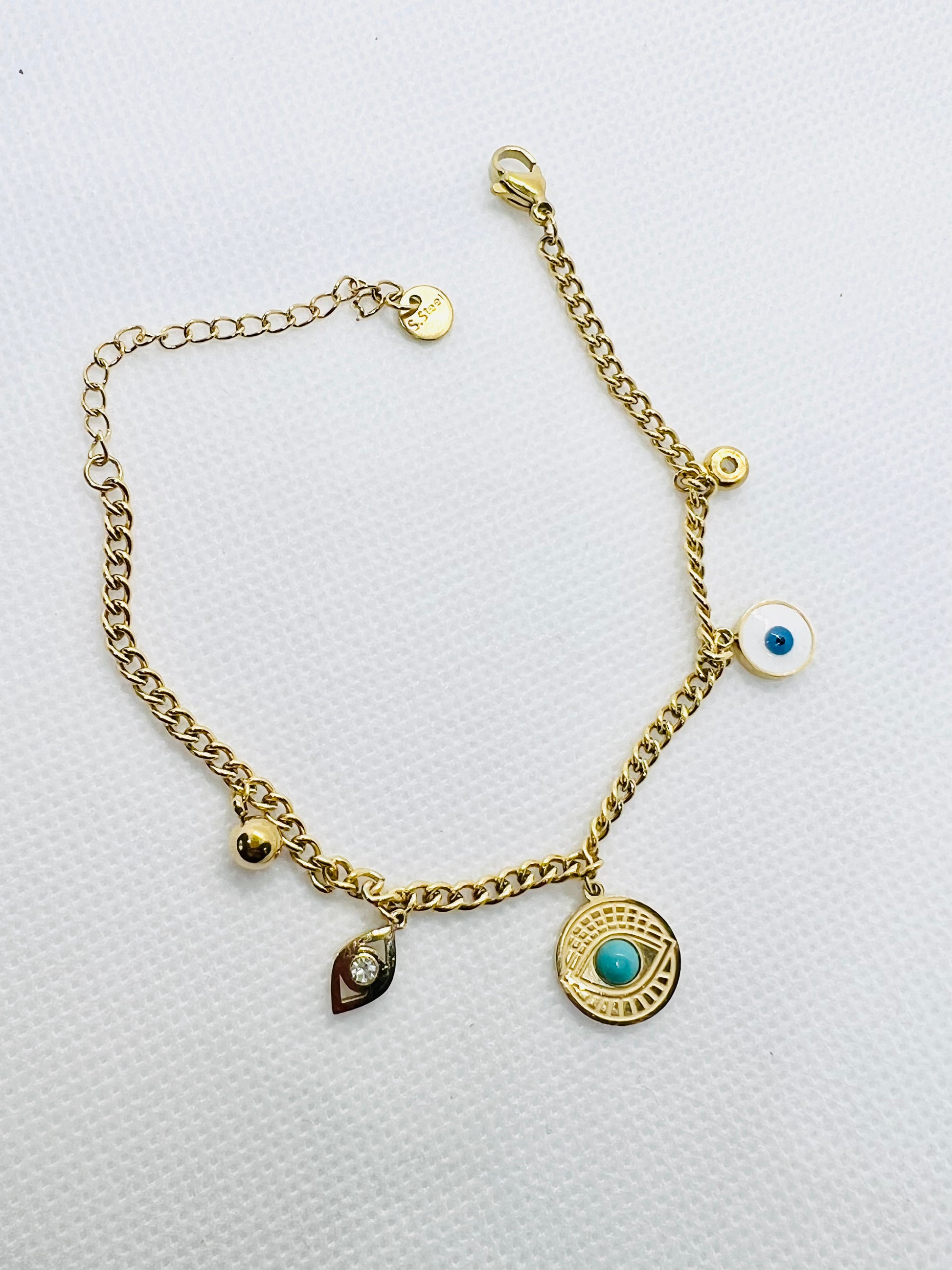 Evil eye bracelet - chain bracelet