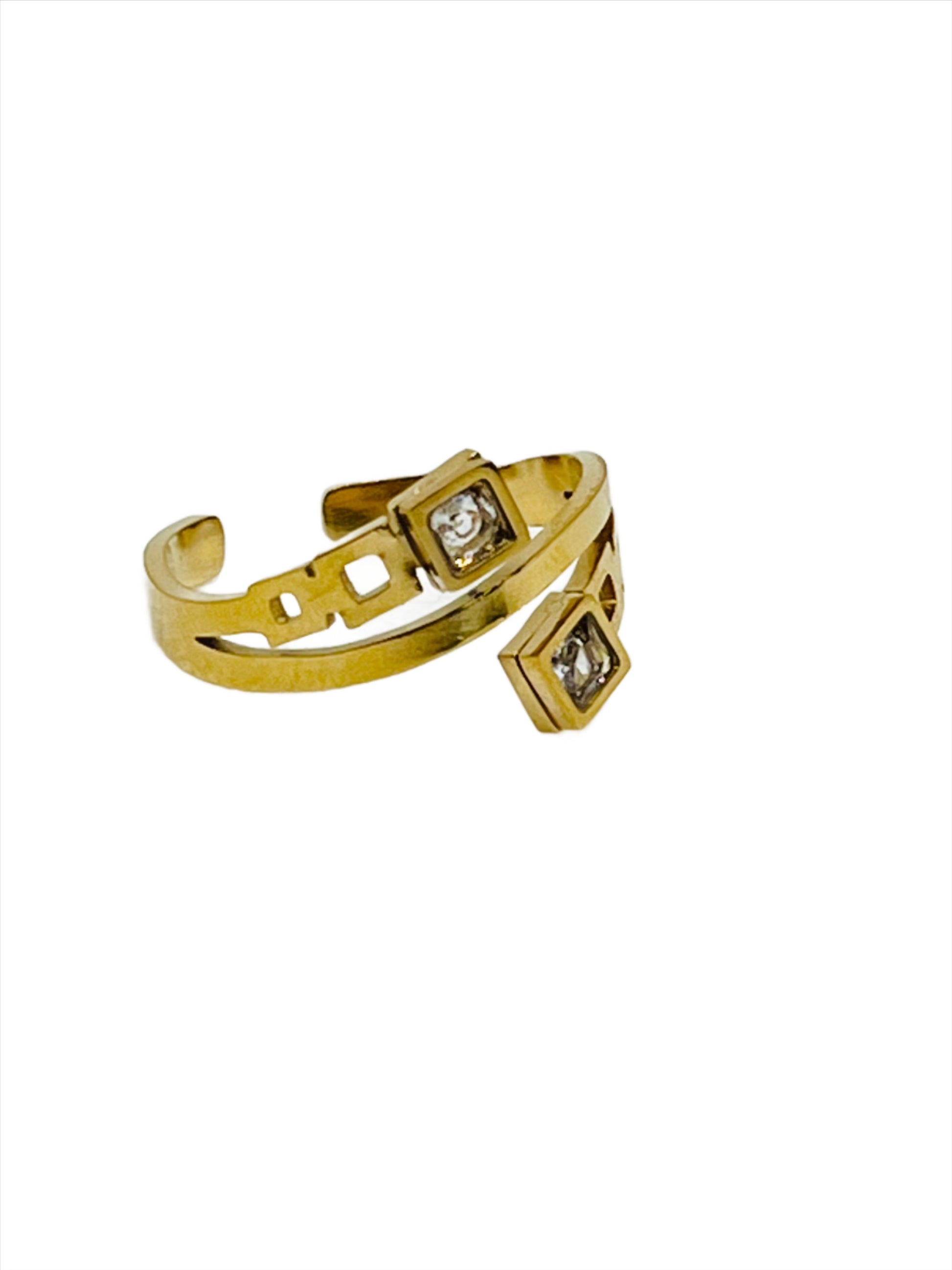 statement ring - zircon diamond