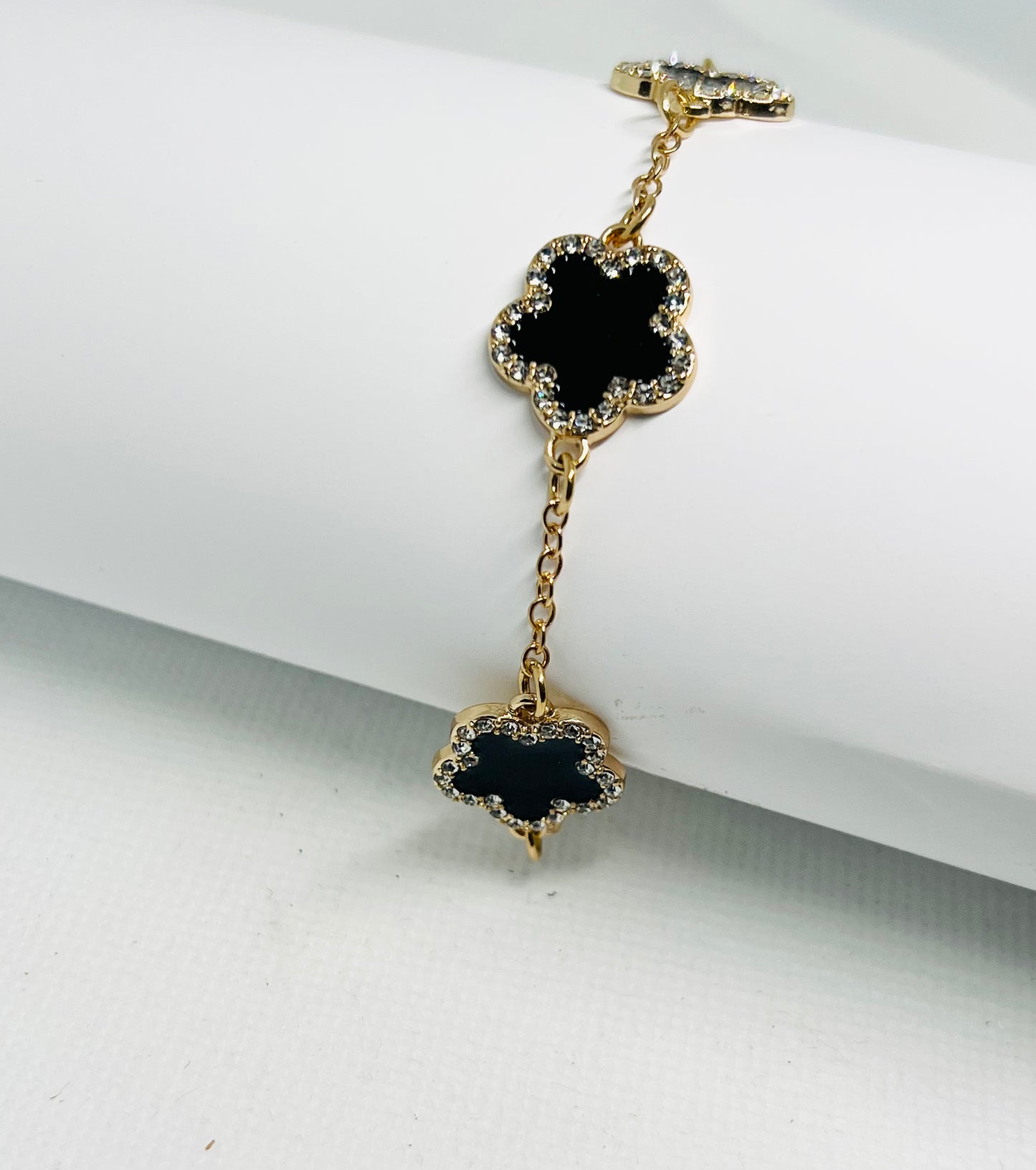 van cleef bracelet- black- zircon stone