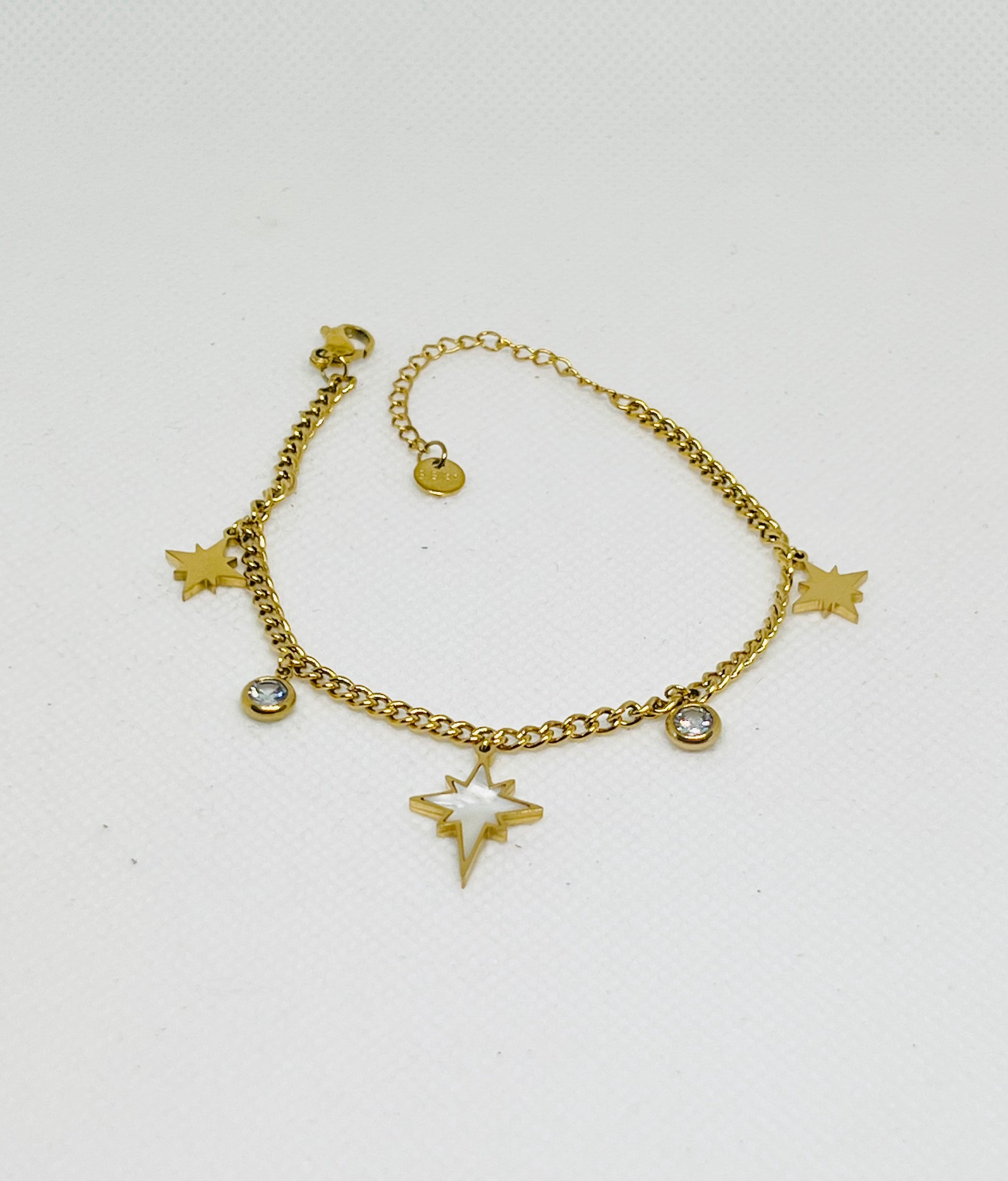 star bracelet - white shell star 