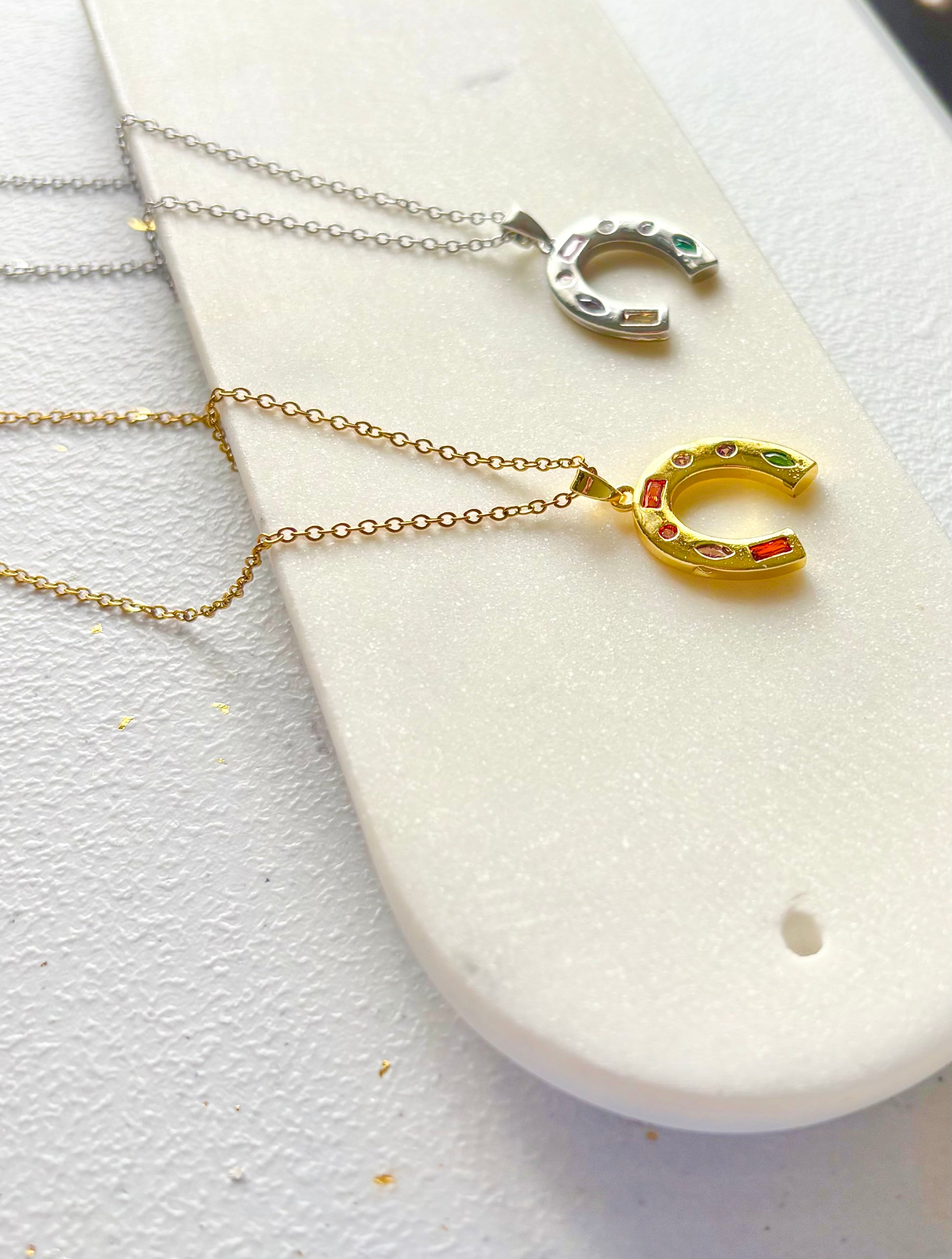 Gold & Silver Horseshoe Necklaces