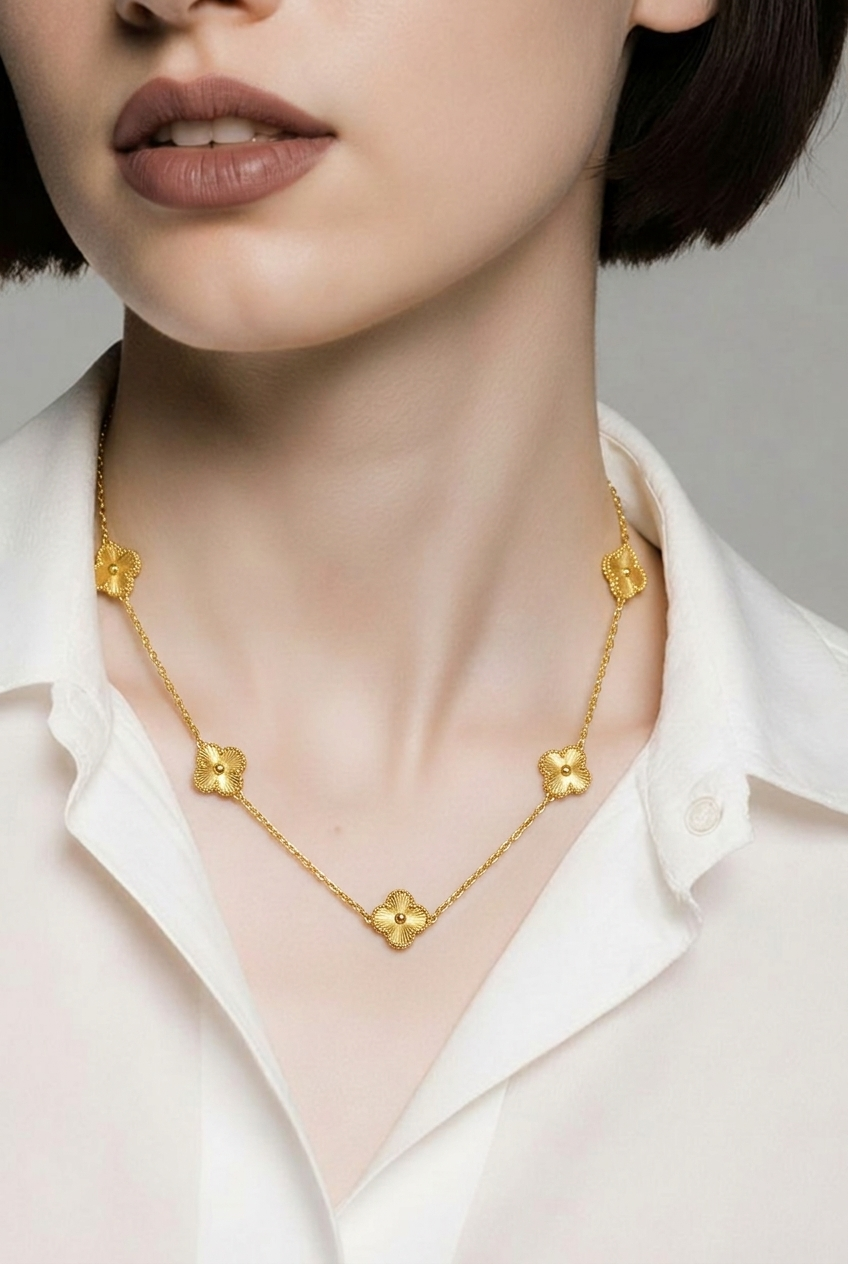 Gold Clover Necklace