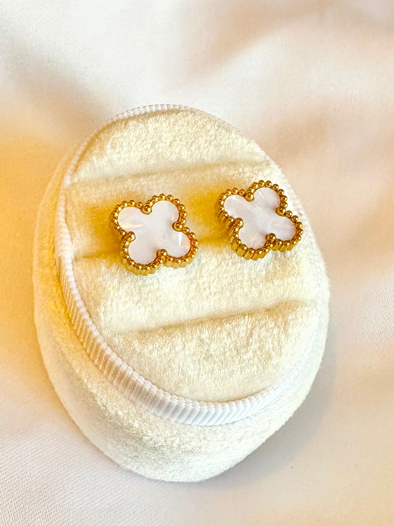 White Clover earrings
