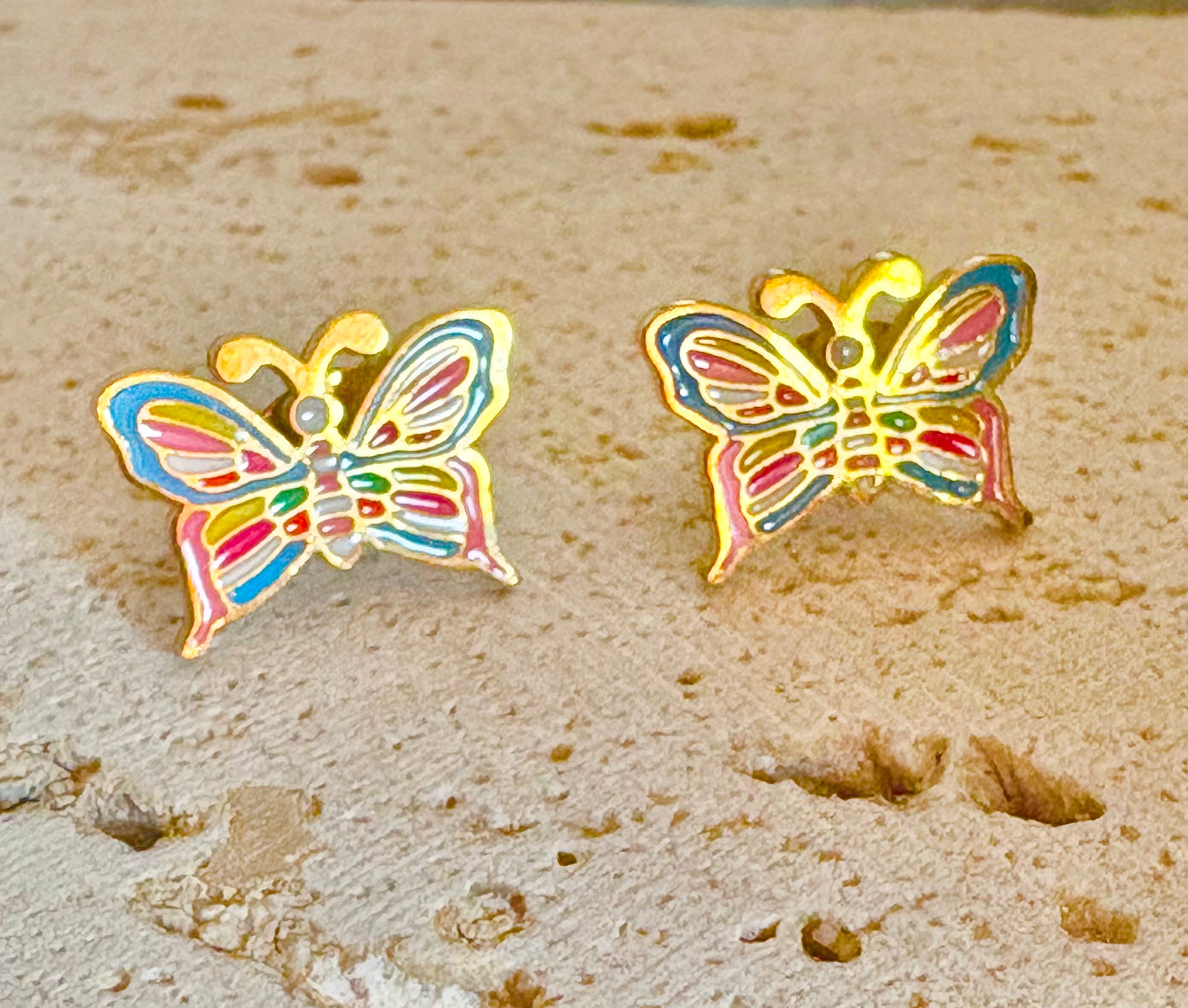 Butterfly gold aerrings