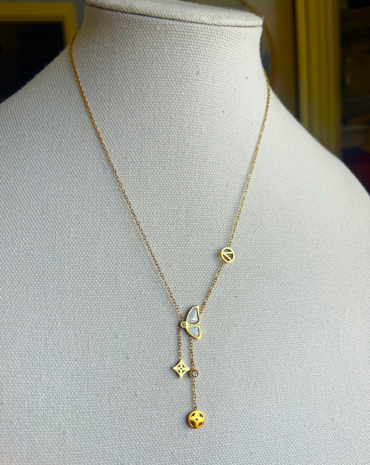 A gold-toned layered necklace 