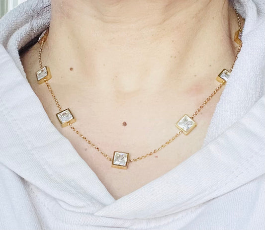 ZIRCON CUBICS NECKLACE