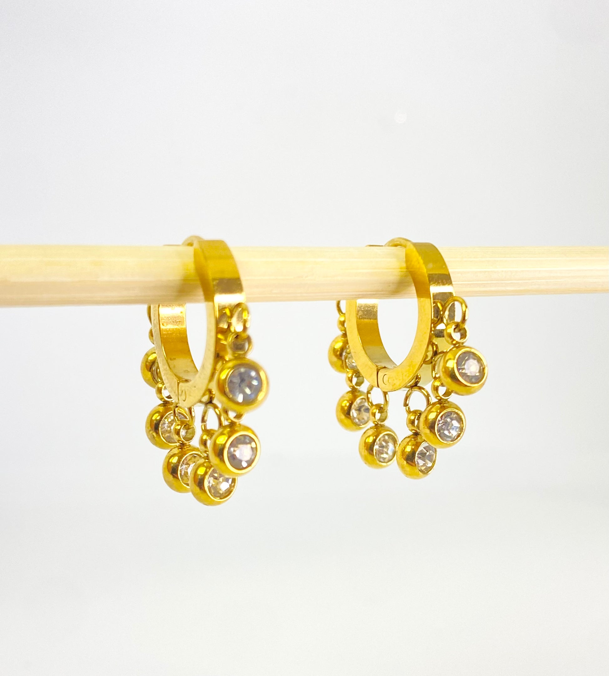 Zircon Hoops ~ Earrings