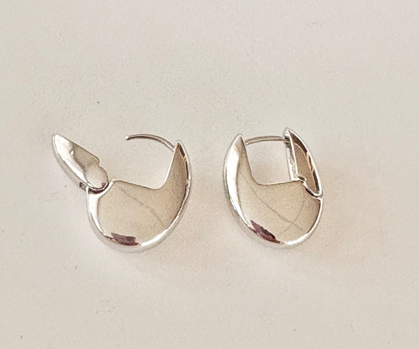 stainless steel silver hoops 