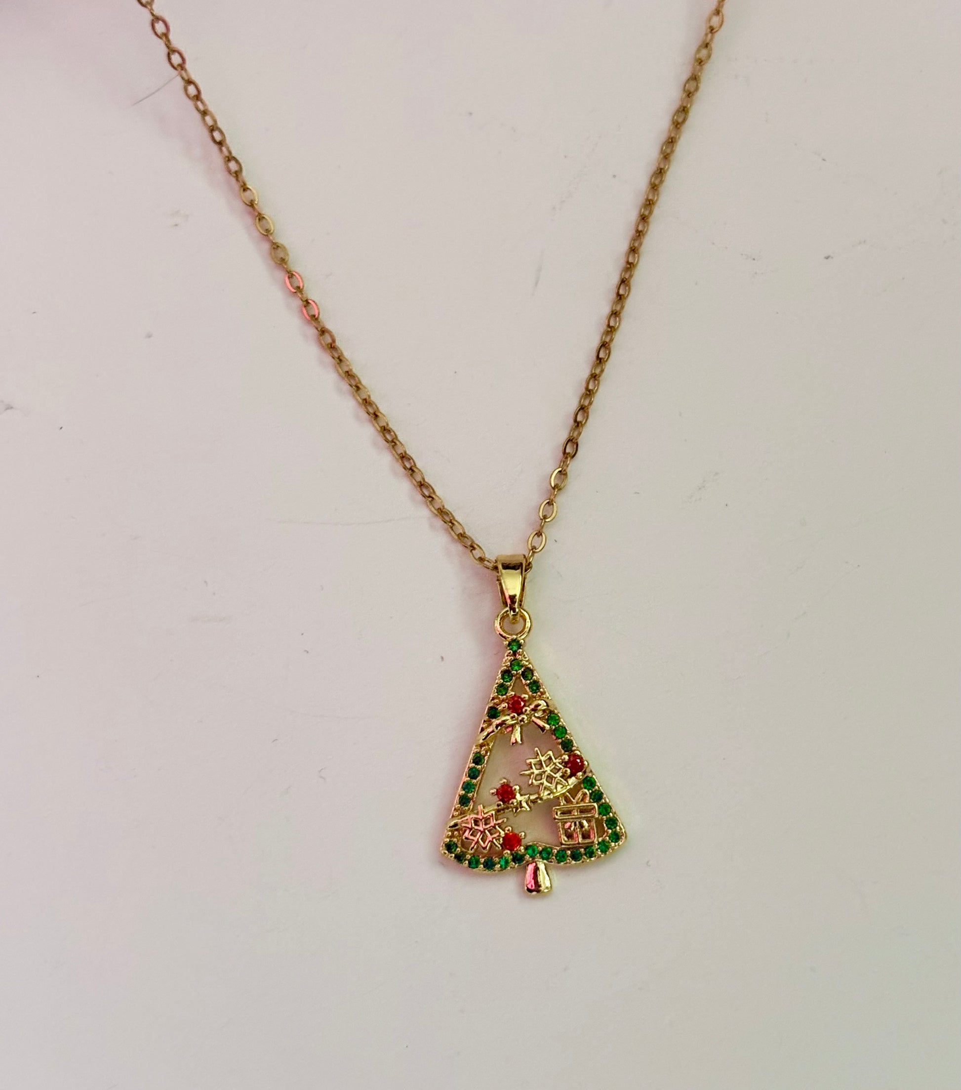 Gold Plated Christmas tree Pendant