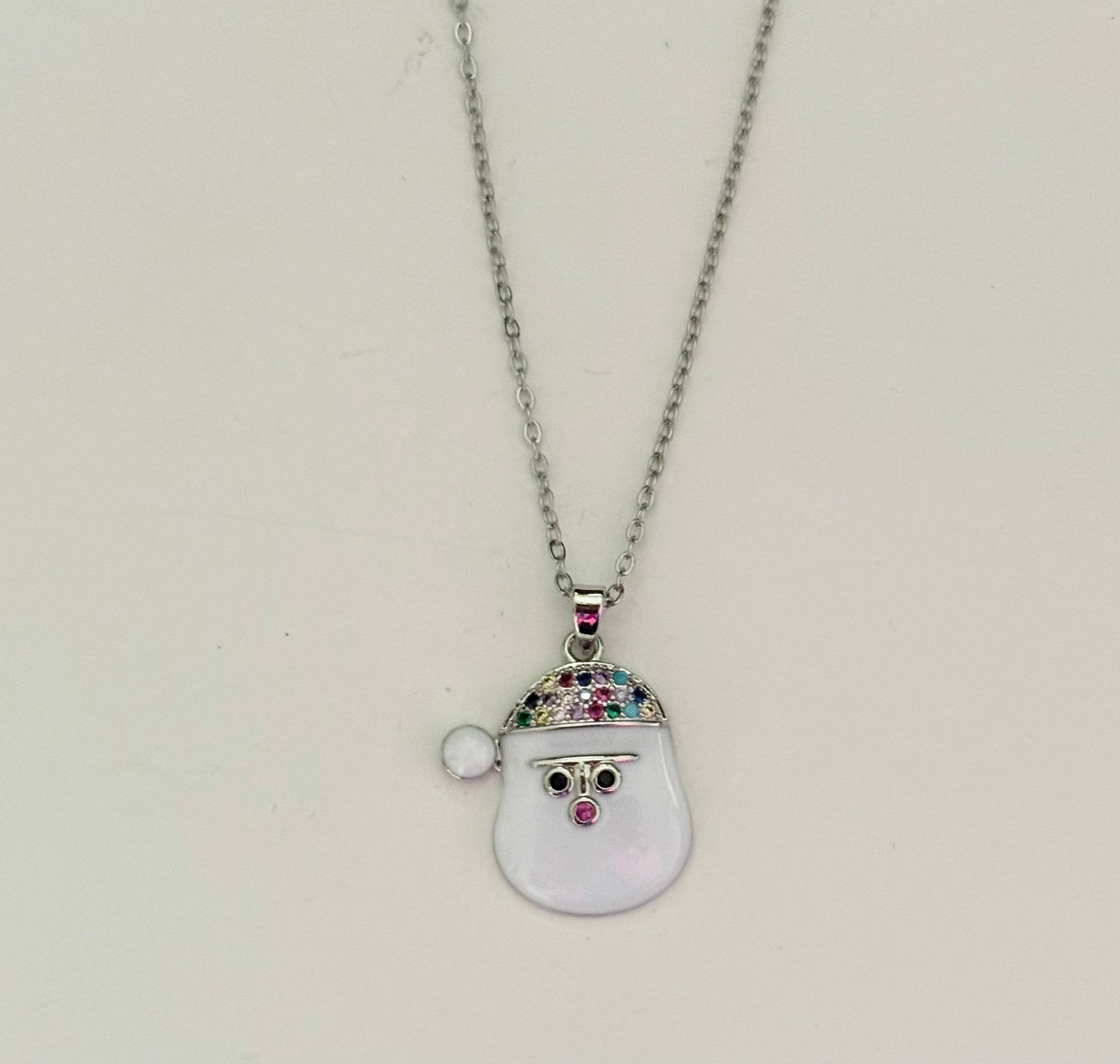 Snowman Pendant - Stainless steel 