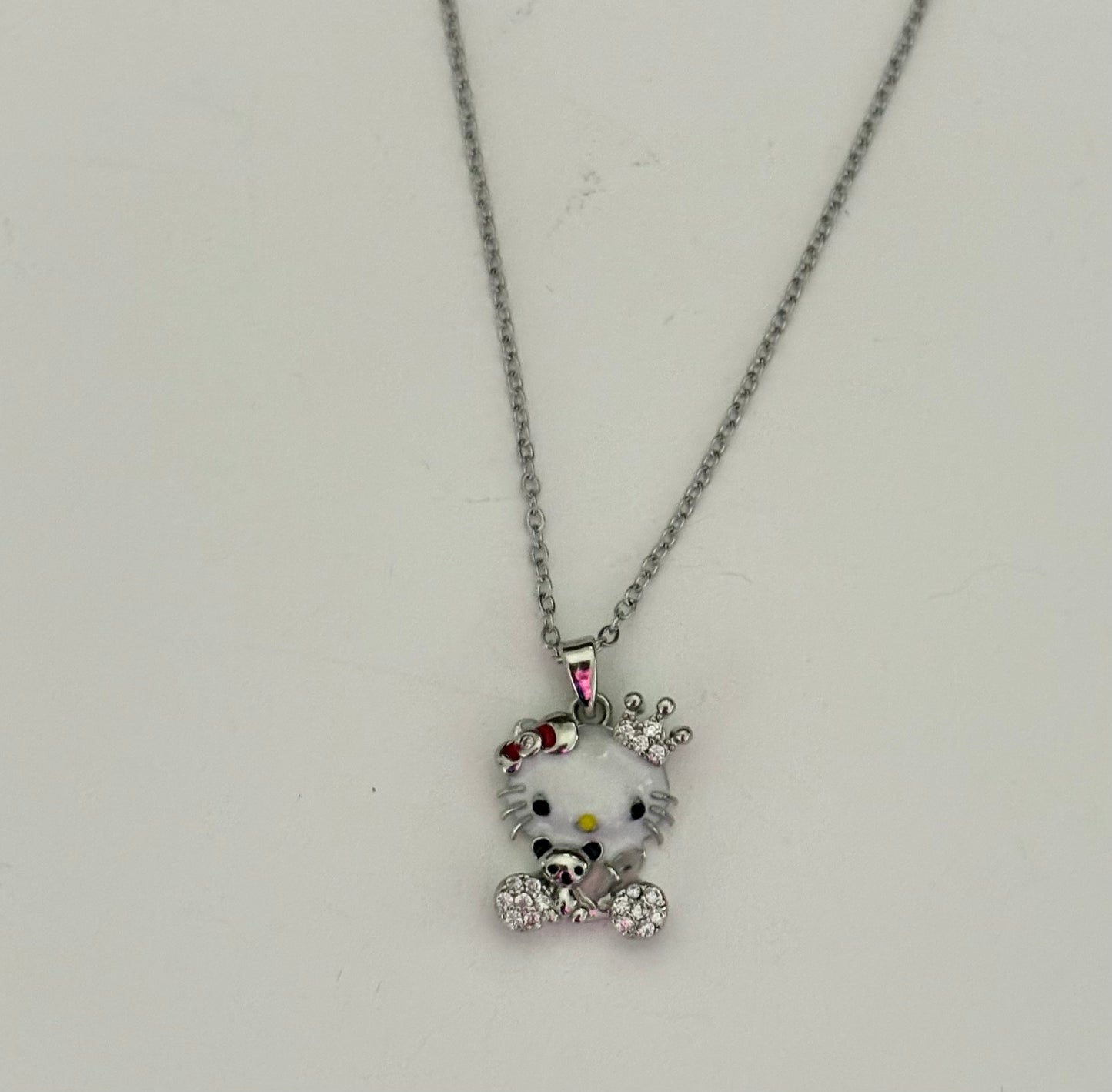 Hello Kitty Crown Pendant Necklace – For Kids and Adults