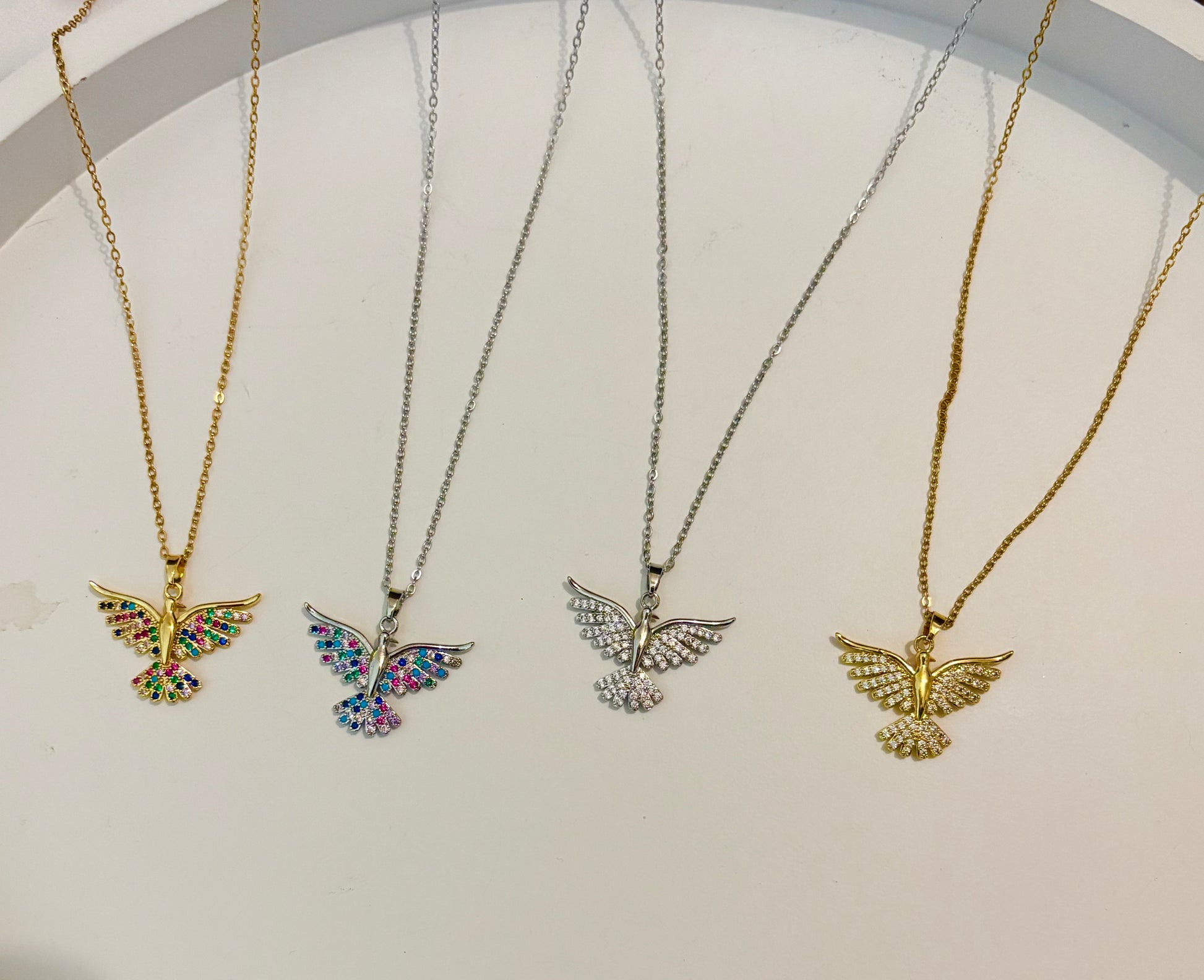 Elegant dove necklace symbolizing peace and freedom