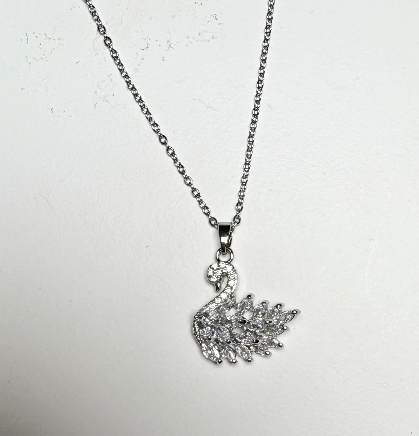 Crystal Swan Pendant Necklace – Gold, Silver & Pink | 18K Gold Plated, Non-Tarnish & Waterproof