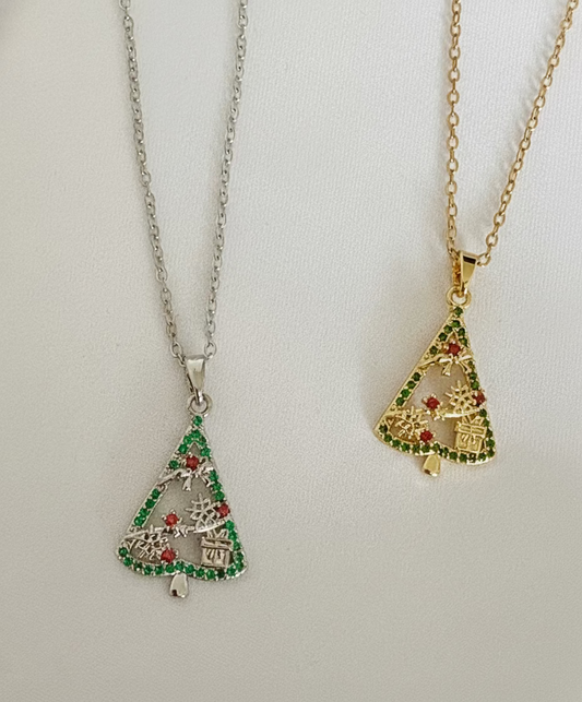 Christmas tree pendants Necklace